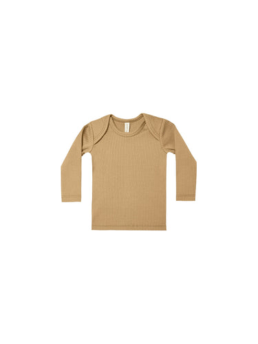 Quincy Mae Organic Ribbed Lap Tee, Honey